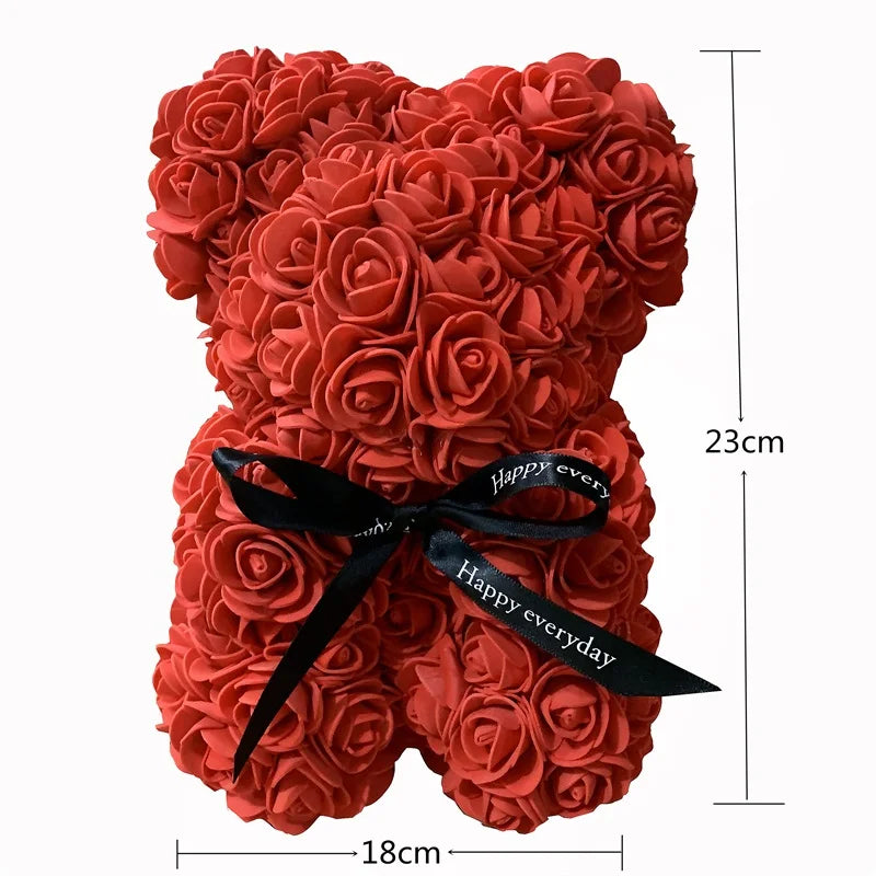 Express Love with Our 25cm Rose Bear - Perfect Gift for Valentine's Day, Birthdays, Weddings, and More!