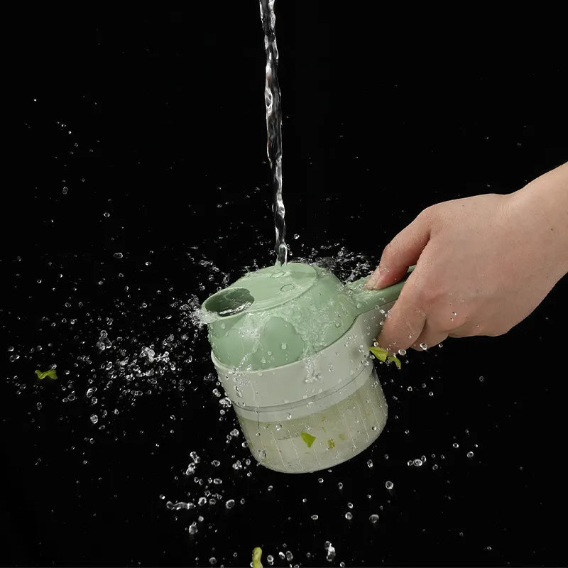 4In1 Electric Vegetable Cutter Set Handheld