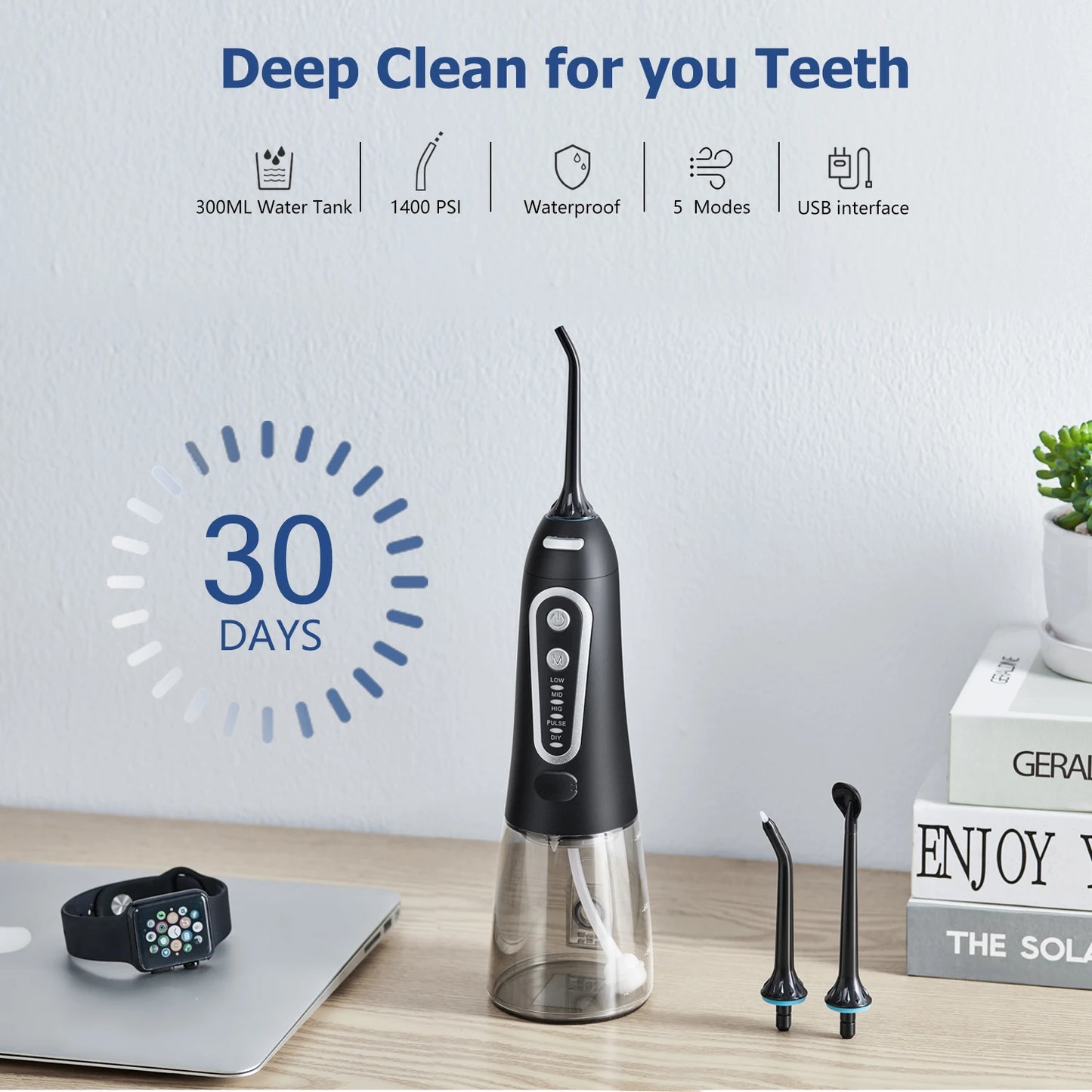 Jet, Refresh, Smile - Portable Dental Water Flosser