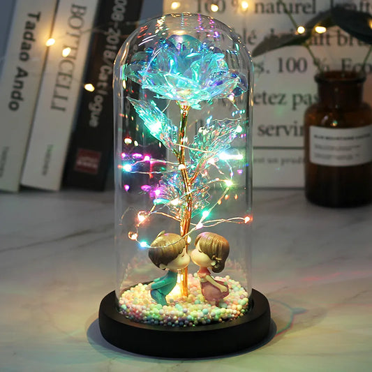 "Illuminate Love: Hot LED Enchanted Galaxy Rose - Eternal Beauty and the Beast Rose with Fairy Lights, Perfect for Valentine's Day and Mother's Day - From Lyfesvitalessentials"