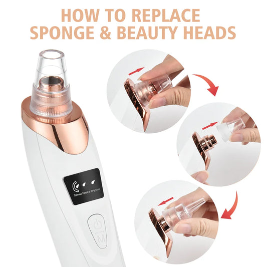 Clear Skin, Clear Confidence - Electric Blackhead Remover Vacuum Acne Cleaner