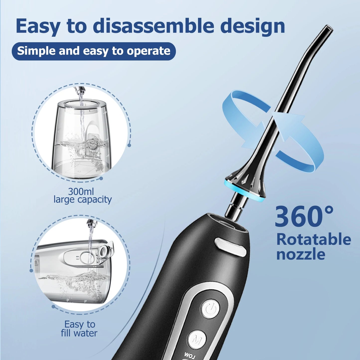 Jet, Refresh, Smile - Portable Dental Water Flosser