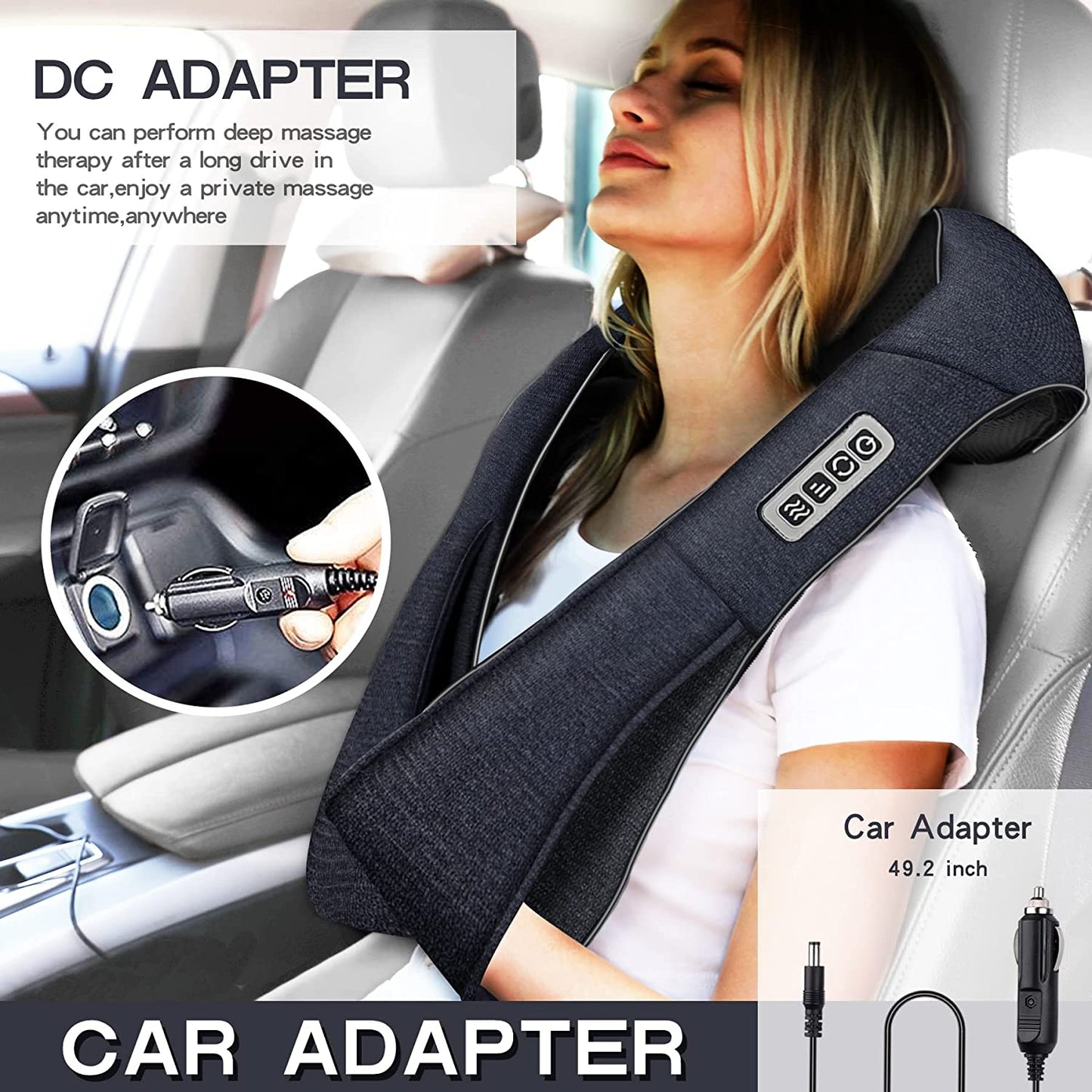 Neck Massager, Back Massager with Heat, Shiatsu Shoulder Massager for Neck Pain Back Pain Relief,Massager Neck Gifts for Thank You & Appreciation, Birthday, Relatives & Family, Anniversary